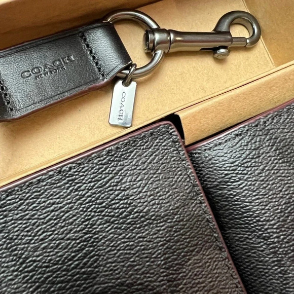 Coach Mens Wallet Set 3 In 1 Boxed Gift Set In Signature Canvas - Picture 5 of 9